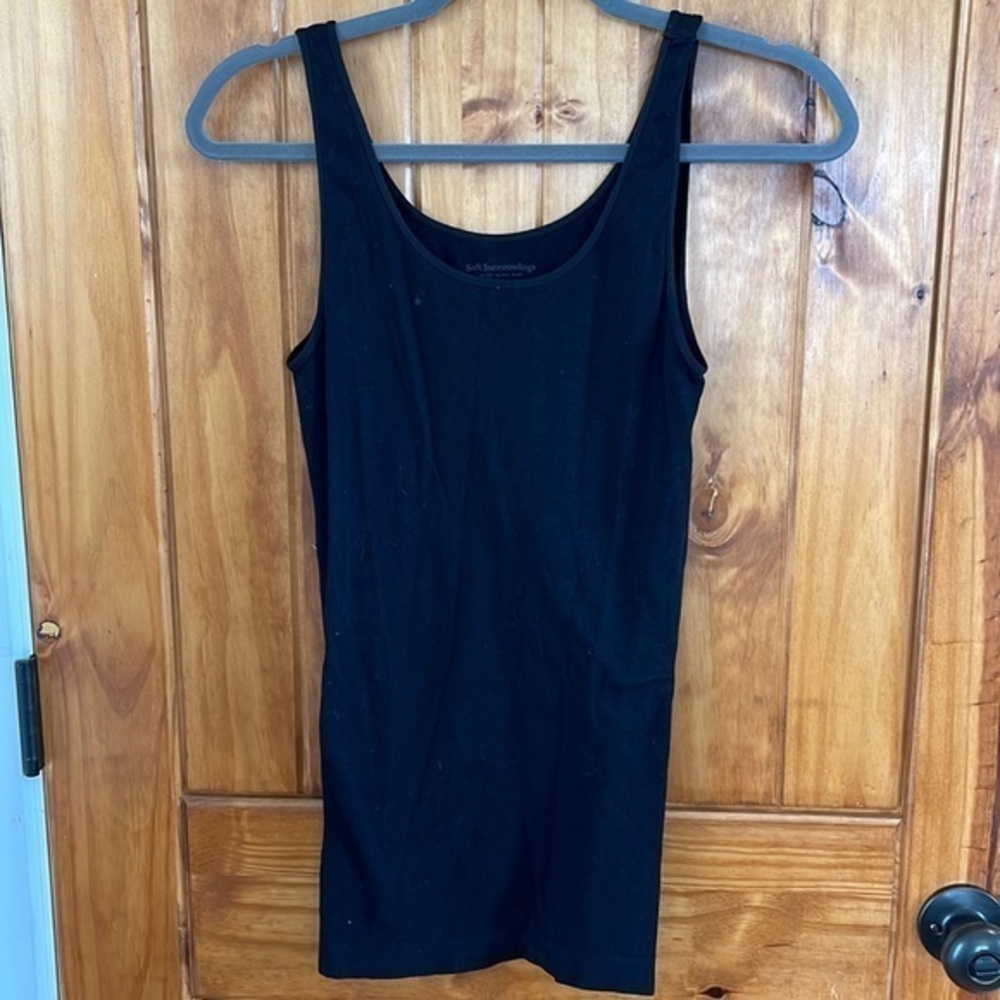 Soft Surroundings Black Tank Cami Nylon Spandex  Small medium Large